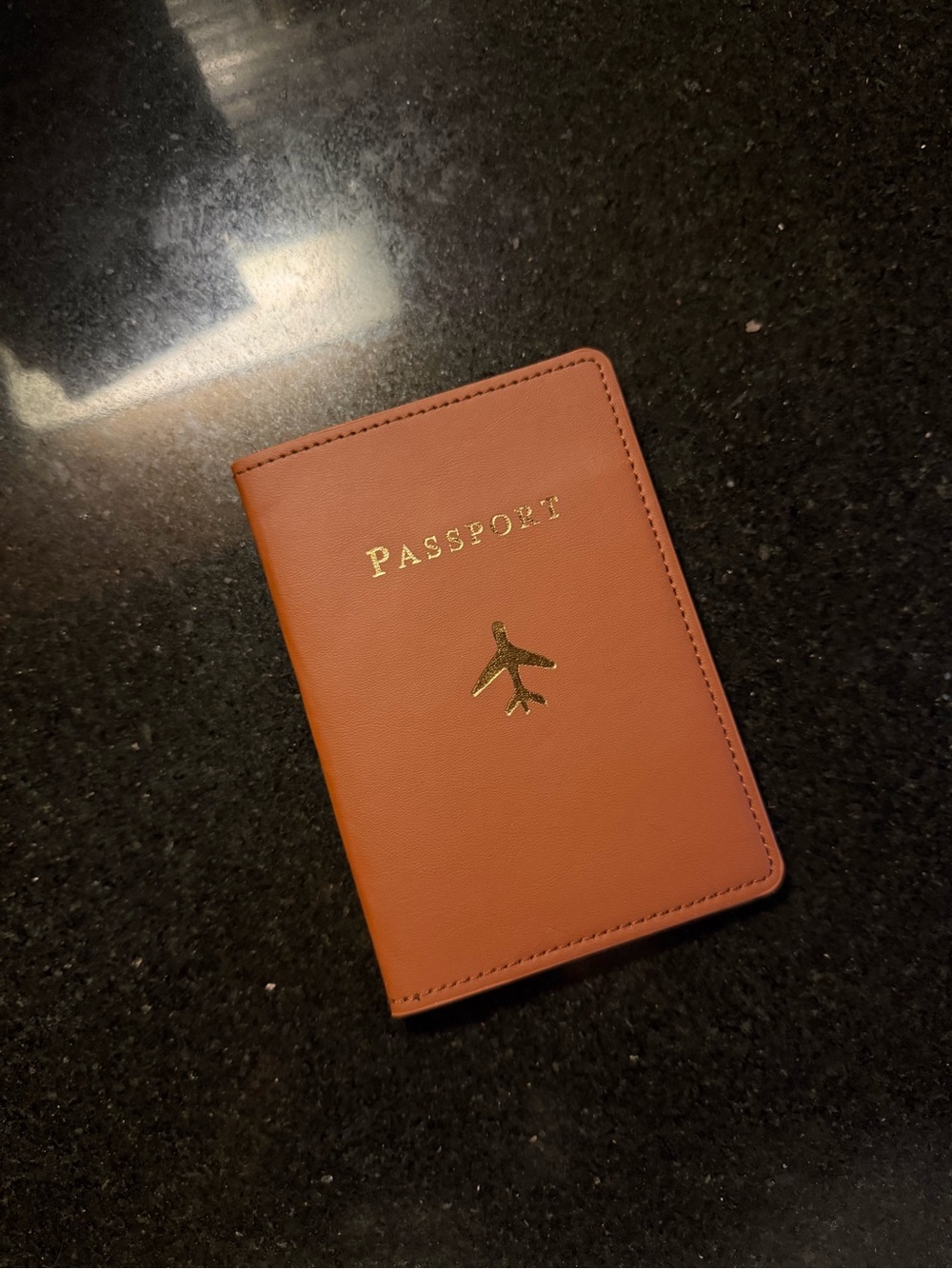Leather Passport Holder - Tan Passport Cover